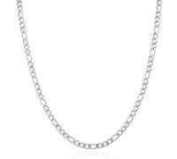 Adabele 304 Grade Surgical Stainless Steel 3.8mm 4.7mm Diamond-Cut Figaro Link Chain Necklace 18 20 22 Inch Tarnish Resistant Hypoallergenic Jewelry, 22 Inch - 2pcs, Stainless Steel, No Gemstone