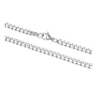 Adabele 304 Grade Surgical Stainless Steel Diamond-Cut Cuban Curb Chain Necklace 2mm 3mm 4.5mm 5mm 6mm Tarnish Resistant Hypoallergenic Jewelry 18 20 22 Inch, 22 Inch - 2pcs, Stainless Steel, No