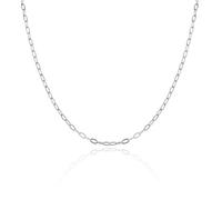 Adabele 304 Surgical Stainless Steel Flat Cable Chain Necklace 18 20 22 24 Inch Cute Small Non Tarnish Waterproof Women Jewelry, 24 Inch - 2pcs, Stainless Steel, No Gemstone