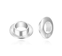 Adabele 5pcs Authentic 925 Sterling Silver 9mm Grommet Eyelet Rivet Designed for 5mm-6mm Large Hole Charm Jewelry Making Supplies SS186
