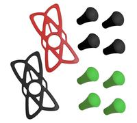 Adabuli 8 Pack Rubber Tips Silicone Cap Replacement Parts and 2 Pack Phone Mount Tether Kit, Compatible with RAM X-Grip Mount Stand Phone Holder for Bike, Bicycle, Motorcycle