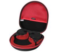 Adada Hard Travel Case for Silensys / PurelySound / MOVSSOU / COWIN / Tapela / Audonia E7 Active Noise Cancelling Bluetooth Headphones (Black+Red)