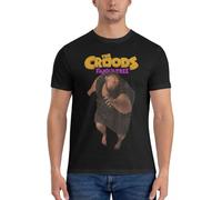 ADADE3ED3D3 Men-Family-Tree-Grug-T-Shirt-T-The-Croods-100-Cotton-Tops-Fashion-Short-Sleeve-Round Black
