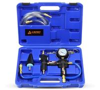 ADAFIRST Coolant Vacuum Refill Kit, Cooling System Radiator Vacuum Purge & Fill Tool Kit, Automotive Coolant Filler with Universal Adapter Hoses for Car Motorcycle Truck Airlift Use Blue