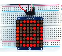 Adafruit Small 1.2" 8x8 LED Matrix w/I2C Backpack - Red