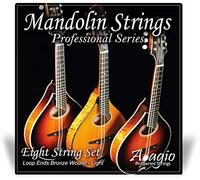 Adagio Pro Mandolin String Set - Phosphor Bronze Wound (Standard Light.010 - .034 With Easy Fit Loop End Set) - 29.5" Long Length Strings