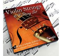 Adagio Pro - Violin Strings - 4/4 Classic Silver Violin String Set/Pack With Ball Ends For Concert Tuning. Expert to Beginners.