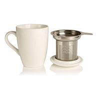 Adagio Teas 10080 Porcelain Mug w/Infuser, White