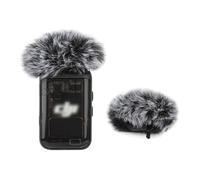 Grey Windscreen for DJI MIC 2/ OSMO POCKET 3 Microphone Furry Wind Muff Grey Foam,2_Pack