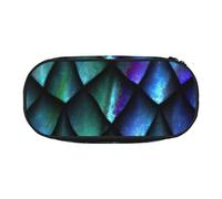 ADAhgu 3D Magical Dragon Scales Pattern Print Pencil Case Pouch School Students Travel Office Use Stationery Makeup Organizer