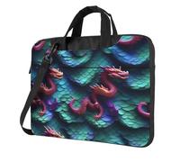 ADAhgu 3d Magical Dragon Scales Pattern Print Stylish Portable Laptop Bag Shoulder Bags Messenger Briefcase Office Business Trips