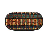 ADAhgu African Classic Weave Print Pencil Case Pouch School Students Travel Office Use Stationery Makeup Organizer