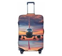 ADAhgu Airplane Sunset Sky Print Stretchable Suitcase Cover Universal Elastic Home Luggage Protector Business Trip