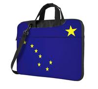 ADAhgu Alaska State Flag Print Stylish Portable Laptop Bag Shoulder Bags Messenger Briefcase Office Business Trips