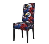 ADAhgu American Bald Eagle Print Functionality Versatile Stretch Dining Chair Covers Waterproof Seat Covers Chairs