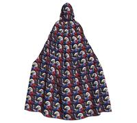 ADAhgu American Bald Eagle Print Hooded Cloak Unisex Costume For Carnival Cosplay Accessory Vampire Party Supplies