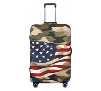 ADAhgu American Flag Camouflage Print Fashionable Suitcase Cover Personalized Luggage Protector for Travel and Business