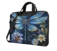 ADAhgu Art Blue Dragonfly Print Stylish Portable Laptop Bag Shoulder Bags Messenger Briefcase Office Business Trips