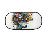ADAhgu Artificial Intelligence Brain Print Pencil Case Pouch School Students Travel Office Use Stationery Makeup Organizer