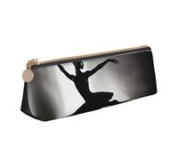 ADAhgu Ballerina Dance Print Versatile Usage Lightweight Pencil Case Pouch Zippered Pen Storage School Students