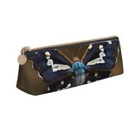 ADAhgu Beautiful Moth Wings Print Versatile Usage Lightweight Pencil Case Pouch Zippered Pen Storage School Students