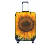 Adahgu Beautiful Sunflower Print Protective Suitcase Cover Washable Travel Luggage Protector with Concealed Zipper