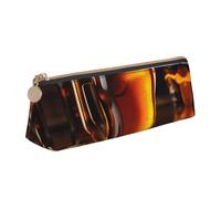 ADAhgu Beer Print Versatile Usage Lightweight Pencil Case Pouch Zippered Pen Storage School Students