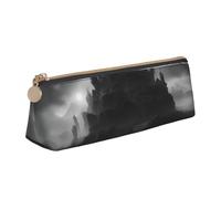 ADAhgu Black and White Skulls 1 Print Versatile Usage Lightweight Pencil Case Pouch Zippered Pen Storage School Students