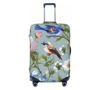 ADAhgu Blossoming Wildflowers Birds Leaves Branches Print Stretchable Suitcase Cover Universal Elastic Home Luggage Protector Business Trip