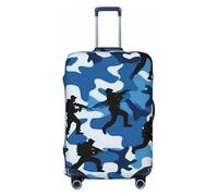 ADAhgu Blue Camo Print Stretchable Suitcase Cover Universal Elastic Home Luggage Protector Business Trip