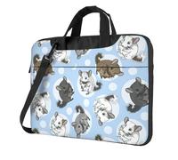 ADAhgu Blue Chinchillas And Moon Print Stylish And Protective Laptop Bag Lightweight And Versatile For Work Travel