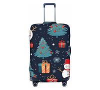 ADAhgu Blue Christmas Snowman Print Stretchable Suitcase Cover Universal Elastic Home Luggage Protector Business Trip