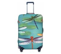 ADAhgu Blue Dragonfly Print Stretchable Suitcase Cover Universal Elastic Home Luggage Protector Business Trip