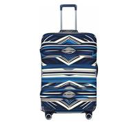 ADAhgu Blue Polynesian Maori Tribal Pattern Print Fashionable Suitcase Cover Personalized Luggage Protector for Travel and Business