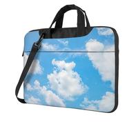 ADAhgu Blue Sky White Cloud Print Stylish Portable Laptop Bag Shoulder Bags Messenger Briefcase Office Business Trips