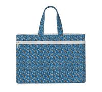 ADAhgu Blue Volleyball Print Large Capacity Canvas Tote File Bag Office Supplies Lightweight Foldable Daily Use
