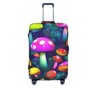 ADAhgu Bright Mushrooms Art Print Protective Suitcase Cover Washable Travel Luggage Protector with Concealed Zipper
