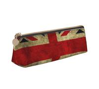 ADAhgu British Flag Print Versatile Usage Lightweight Pencil Case Pouch Zippered Pen Storage School Students
