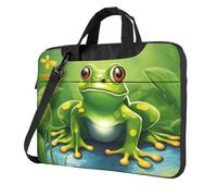 ADAhgu Cartoon Frog 1 Print Stylish Portable Laptop Bag Shoulder Bags Messenger Briefcase Office Business Trips