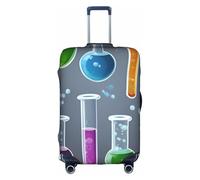 ADAhgu Chemistry Test Tube Print Protective Suitcase Cover Washable Travel Luggage Protector with Concealed Zipper