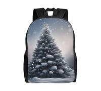 Adahgu Christmas Tree Snow Print Adults Waterproof Backpack Stylish Outdoor Daily Commutes Business Trips Gym