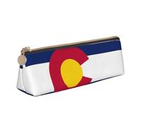 ADAhgu Colorado State Flag Print Versatile Usage Lightweight Pencil Case Pouch Zippered Pen Storage School Students