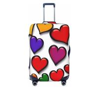 ADAhgu Colored Gay Pride Hearts Print Stretchable Suitcase Cover Universal Elastic Home Luggage Protector Business Trip