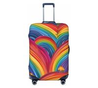 ADAhgu Colorful Rainbow Stripe Print Fashionable Suitcase Cover Personalized Luggage Protector for Travel and Business