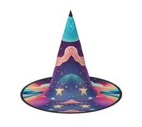 ADAhgu Colorful Starry Sky Ocean Dolphin Print Comfort Carnival Party Unisex Hat Season Festive Headwear Themed Cosplay Costume