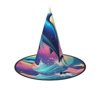ADAhgu Colorful Starry Sky Ocean Dolphin Print Comfort Carnival Party Unisex Hat Season Festive Headwear Themed Cosplay Costume