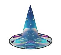 ADAhgu Colorful Starry Sky Ocean Dolphin Print Comfort Carnival Party Unisex Hat Season Festive Headwear Themed Cosplay Costume
