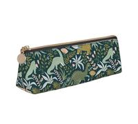 ADAhgu Cute Dinosaur Print Versatile Usage Lightweight Pencil Case Pouch Zippered Pen Storage School Students