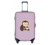 ADAhgu Cute Monkey Print Protective Suitcase Cover Washable Travel Luggage Protector with Concealed Zipper