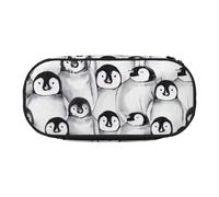 ADAhgu Cute Penguins Sketch Print Pencil Case Pouch School Students Travel Office Use Stationery Makeup Organizer